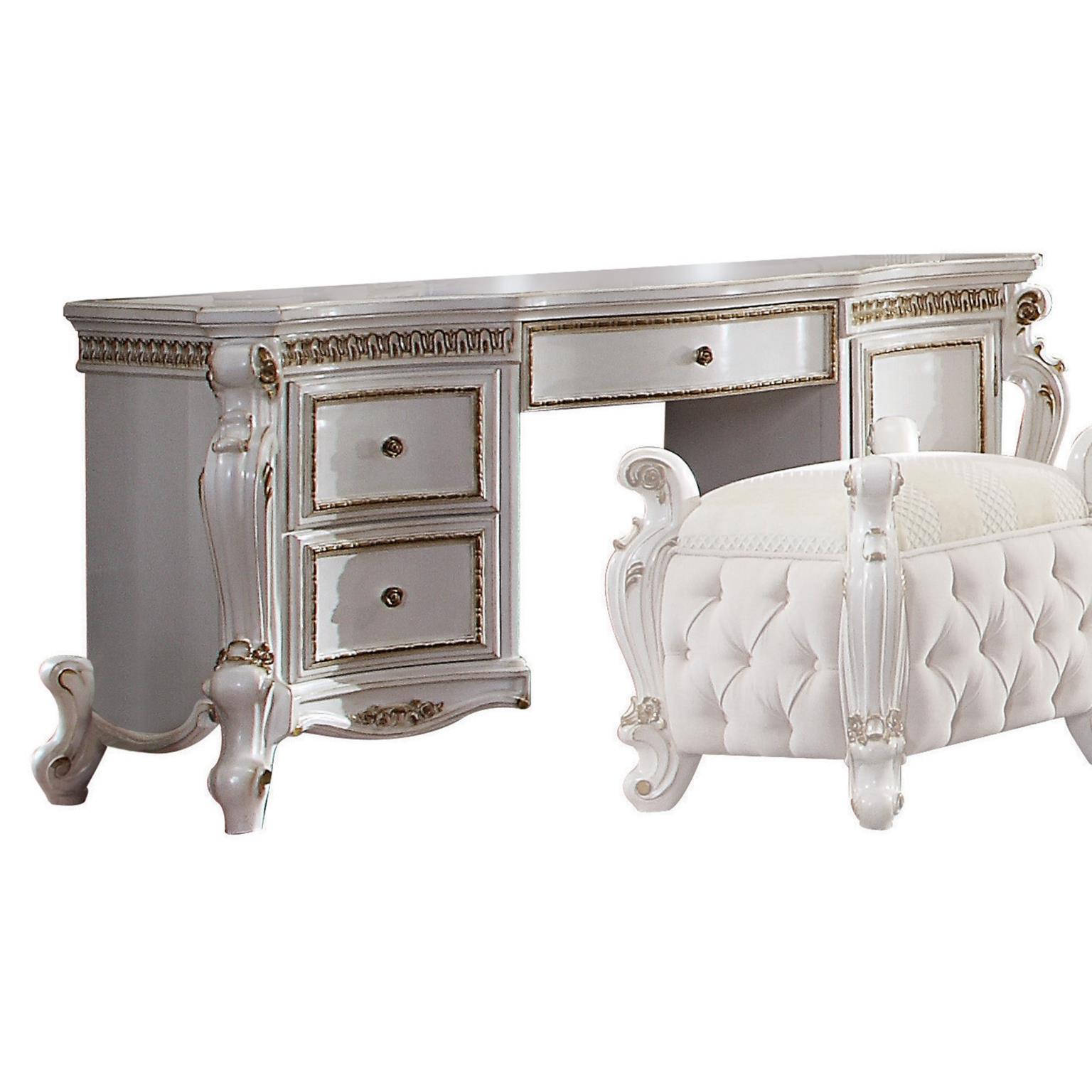 Picardy Antique White Vanity Desk
